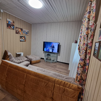 Модульная бескаркасная мебель в гостиной. Фото и отзыв покупателя на 5 звезд.